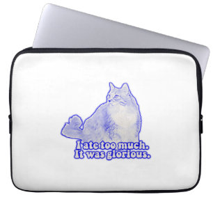 Grumpy cat meme for cat owners and kitten lovers laptop sleeve