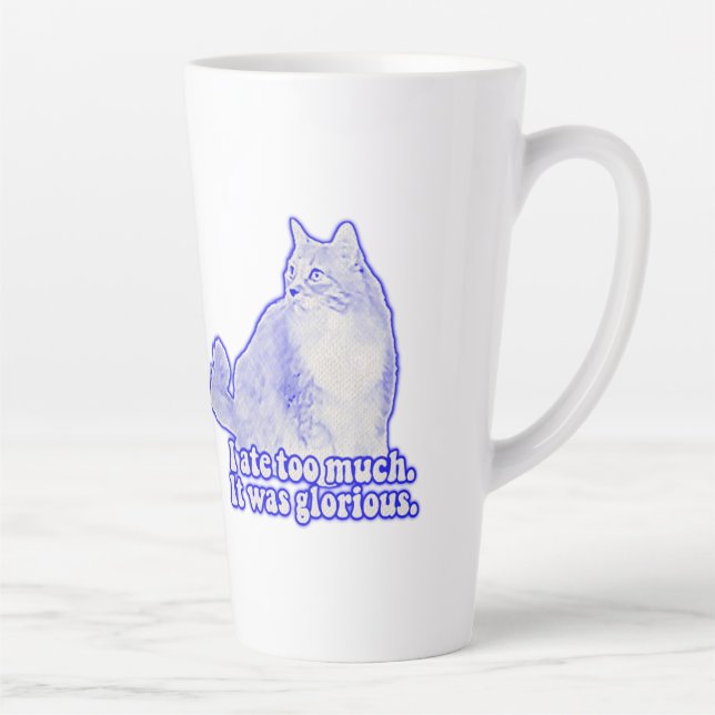 Grumpy cat meme for cat owners and kitten lovers latte mug (Right)