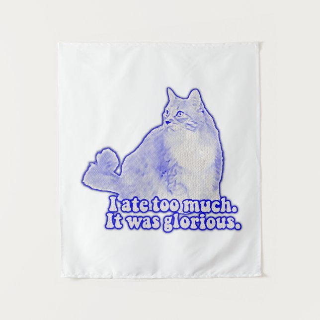 Grumpy cat meme for cat owners and kitten lovers tapestry (Front)