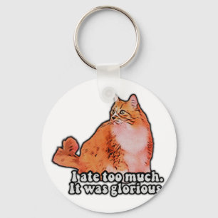 Grumpy cat meme for cat persons and kitten lovers keychain