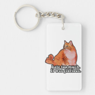 Grumpy cat meme for cat persons and kitten lovers keychain
