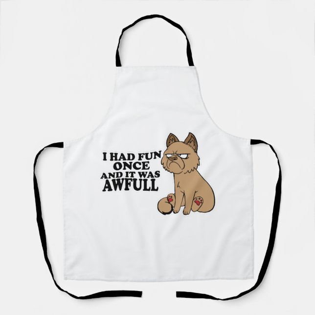 Grumpy Cat - Meme Funny Cat - Fun Apron (Front)