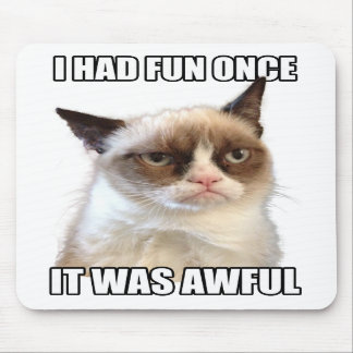 Grumpy Cat Mousepad 'I had fun once. It was awful'