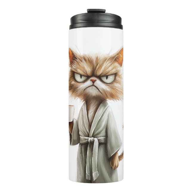 Grumpy Cat Needs Coffee Thermal Tumbler (Front)
