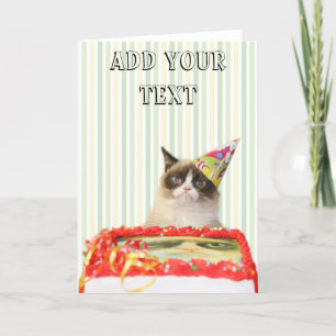 Grumpy Cat Party Greeting Card - Customizable