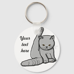 Grumpy Cat Personalised Keychain