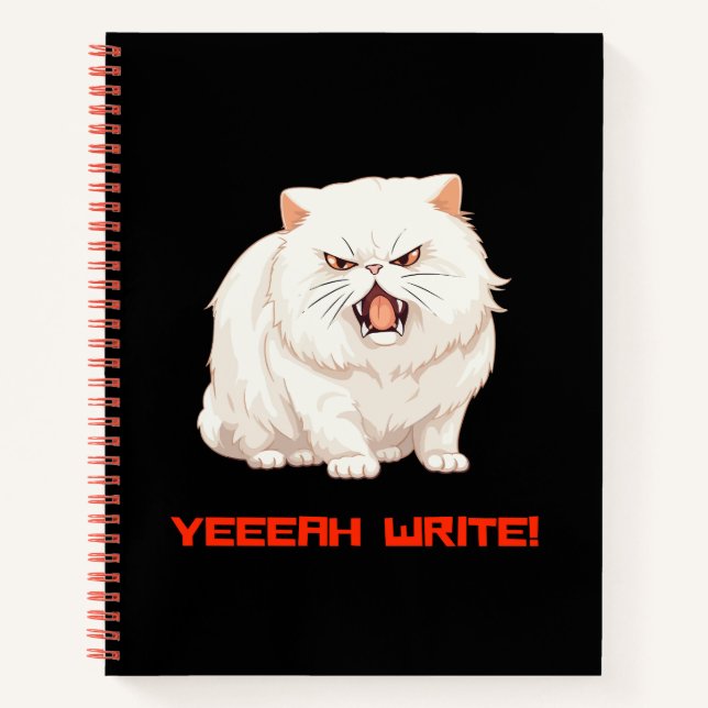 Grumpy Cat Puns Fun journal notebook (Front)