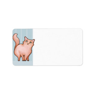 Grumpy Cat Sue stripes Address Label