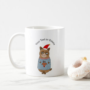 Grumpy Cat Wearing An Ugly Sweater Coffee Mug