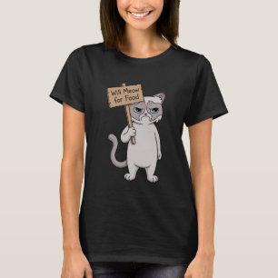 Grumpy Cat - Will Meow for Food T-Shirt