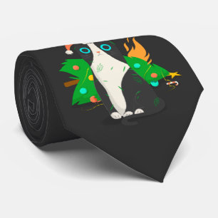 Grumpy Christmas Cat Tie