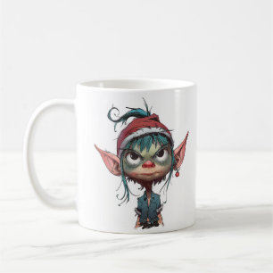Grumpy Christmas Elf Attitude Coffee Mug