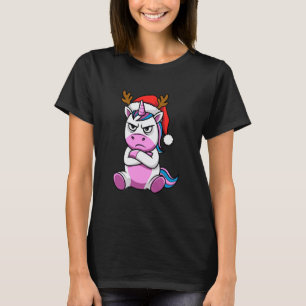 Grumpy Christmas Unicorn Gift for Men Women Kids B T-Shirt