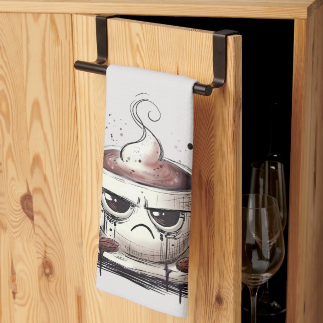 Grumpy Coffee Kitchen Towel (Thirds Fold)