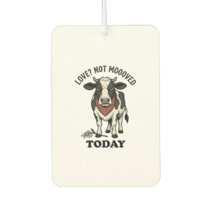 Grumpy Cow Valentine Moody Farm Humour Shirt Air Freshener