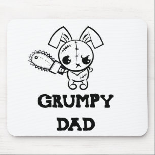 Grumpy Dad Grumpy Voodoo Bunny Father Love Mouse Pad