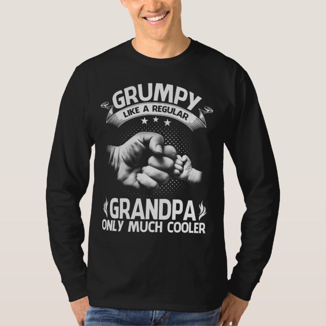 Grumpy Definition Like Regular Grandpa Only Cooler T-Shirt (Front)