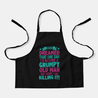 Grumpy design old man apron