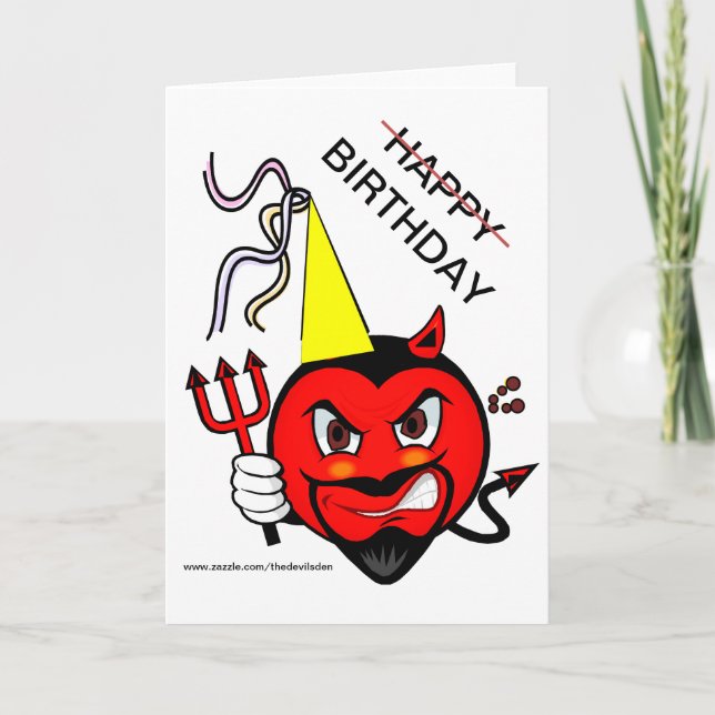 Grumpy Devil Bonne carte d'anniversaire (Devant)