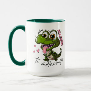 Grumpy Dino Mug – "I'm Allergic to Morning"