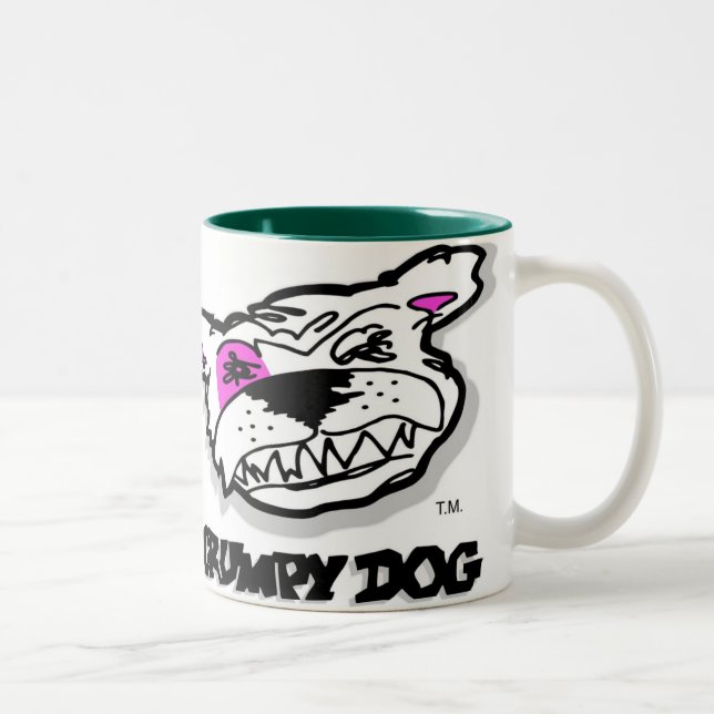 Grumpy Dog Big handle Mug for all kinds of hands. (Right)