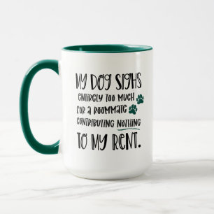 Grumpy Dog Funny Quote with Pet Photo Green  Mug