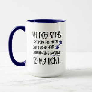 Grumpy Dog Funny Quote with Pet Photo Navy  Mug