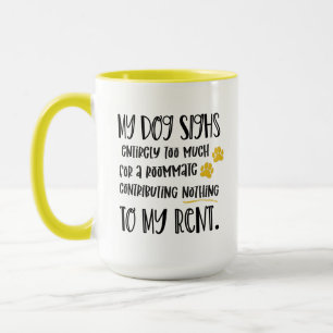 Grumpy Dog Funny Quote with Pet Photo Yellow  Mug