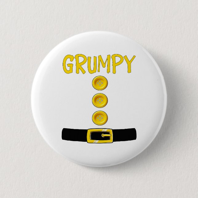 Grumpy Dwarf Halloween Costume Colour Matching Gru 2 Inch Round Button (Front)