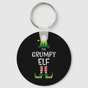 Grumpy Elf Matching Christmas For Family Grandpa X Keychain