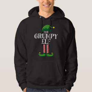 Grumpy Elf Matching Family Christmas Party Pajama Hoodie