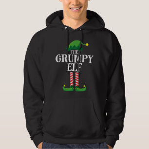 Grumpy Elf Matching Family Group Christmas Party Hoodie