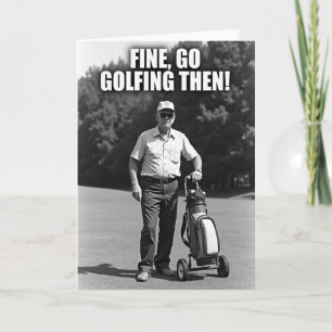 Grumpy Fathers Day Golf Card