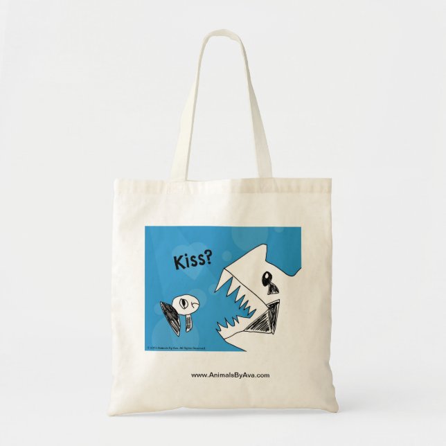 Grumpy Fish Needs a Kiss Tote Bag (Front)