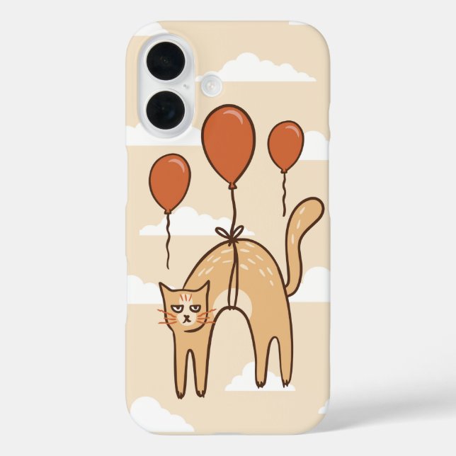 Grumpy Floating Cat Case-Mate iPhone Case (Back)