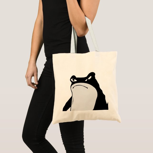 Grumpy Frog drawing Japanese art by Matsumoto Hoji Tote Bag (Front (Product))