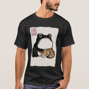Grumpy Frog Funny Cat Sleeping Cute Cat Mom Anime T-Shirt