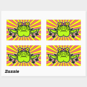 Grumpy Frog Weird Cartoon Creature Sticker