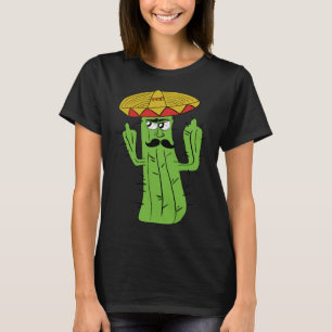 Grumpy Funniest Cactus Mexican Trouble Maker Middl T-Shirt