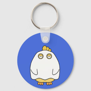 Grumpy Ghost Chick Keychain
