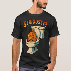 Grumpy Goldfish with Crossed Arms – Vintage Funn T-Shirt