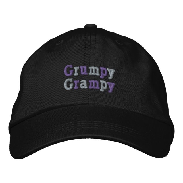 Grumpy Grampy Embroidered Baseball Hat (Front)