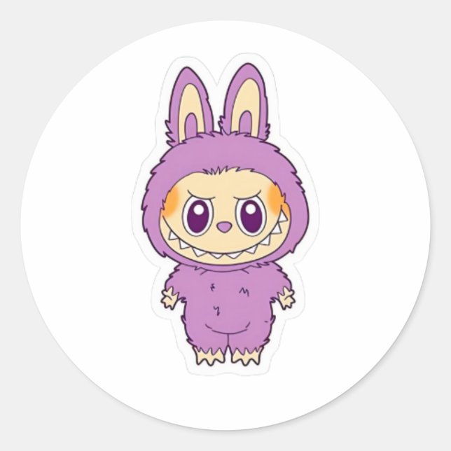 Grumpy Grape BunBite Classic Round Sticker (Front)