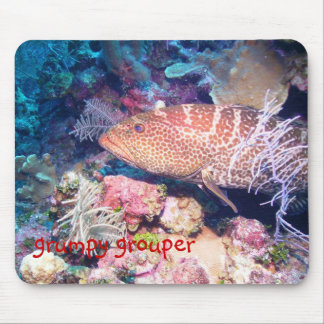 grumpy grouper mouse pad