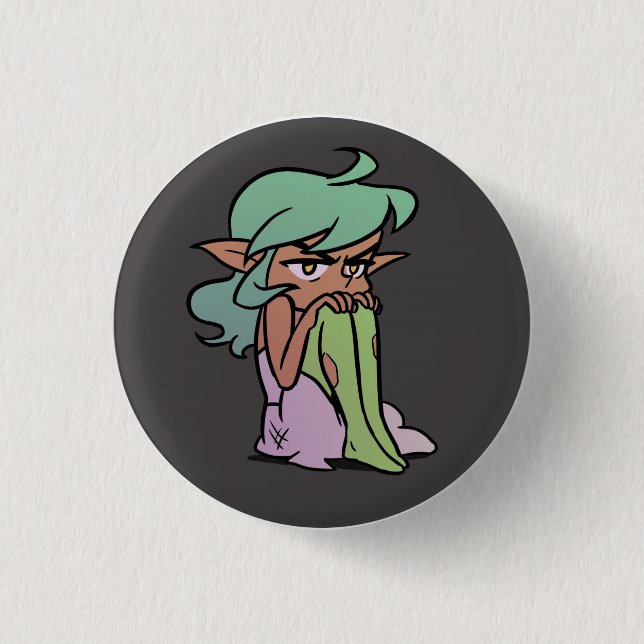 Grumpy Harpy 1 Inch Round Button (Front)