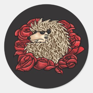 Grumpy Hedgehog Sticker