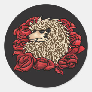 Grumpy Hedgehog Sticker