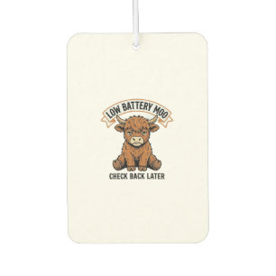 Grumpy Highland Cow Funny Offline Mood Shirt Air Freshener