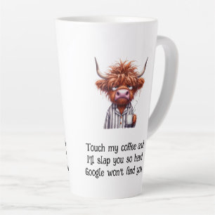 Grumpy Highland Cow & Google Coffee/Latte Mug