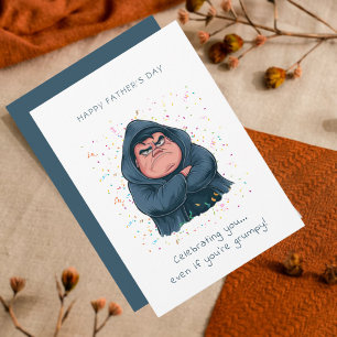 Grumpy Hooded Character Father's Day Card